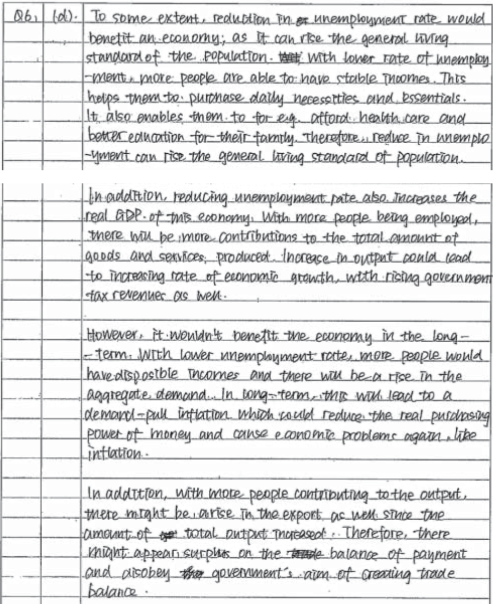 Example Candidate Responses (Standards Booklet)